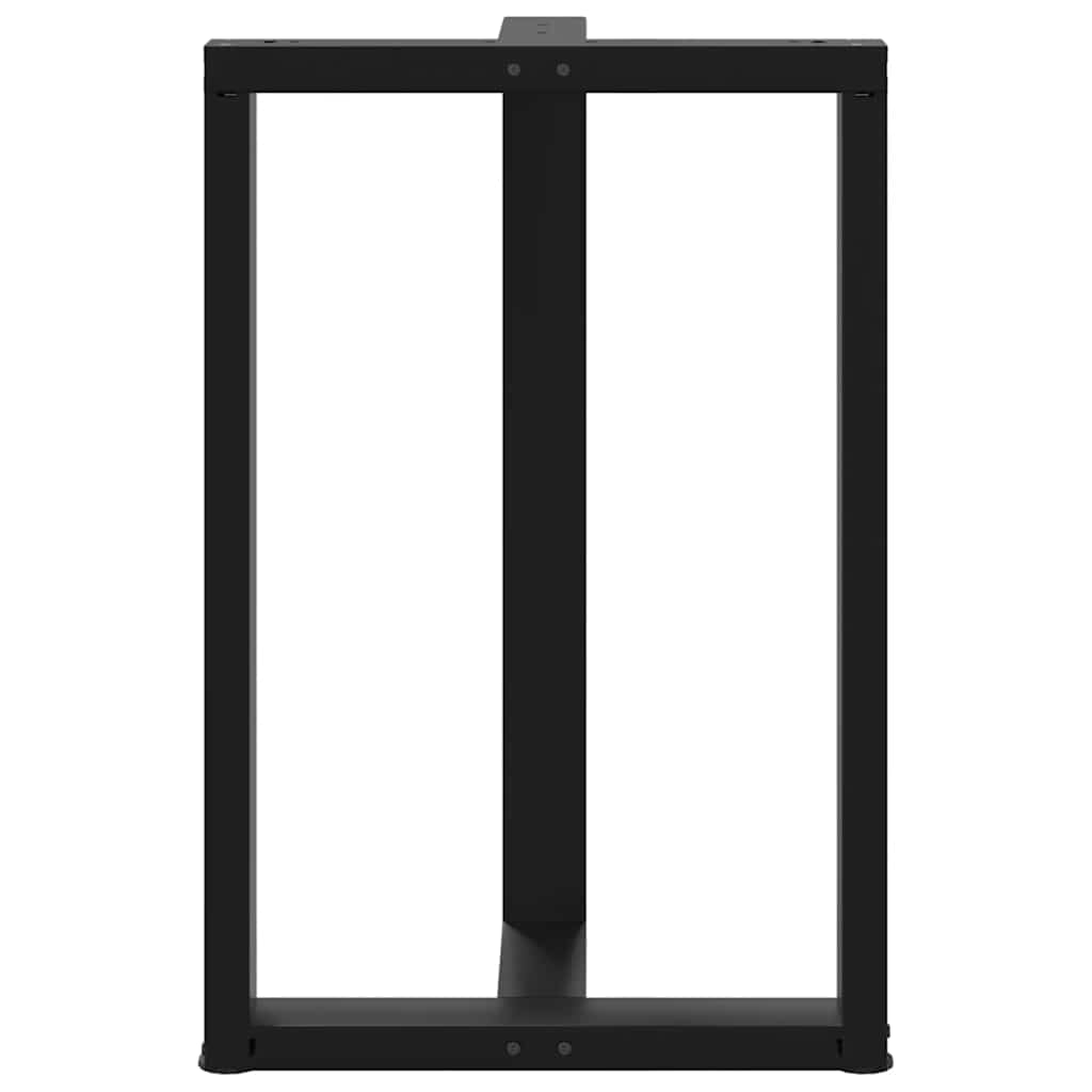 barbordsben T-formet 2 stk. sort 60x35x(90-91) cm stål