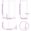 barbordsben T-formet 2 stk. sort 60x35x(90-91) cm stål
