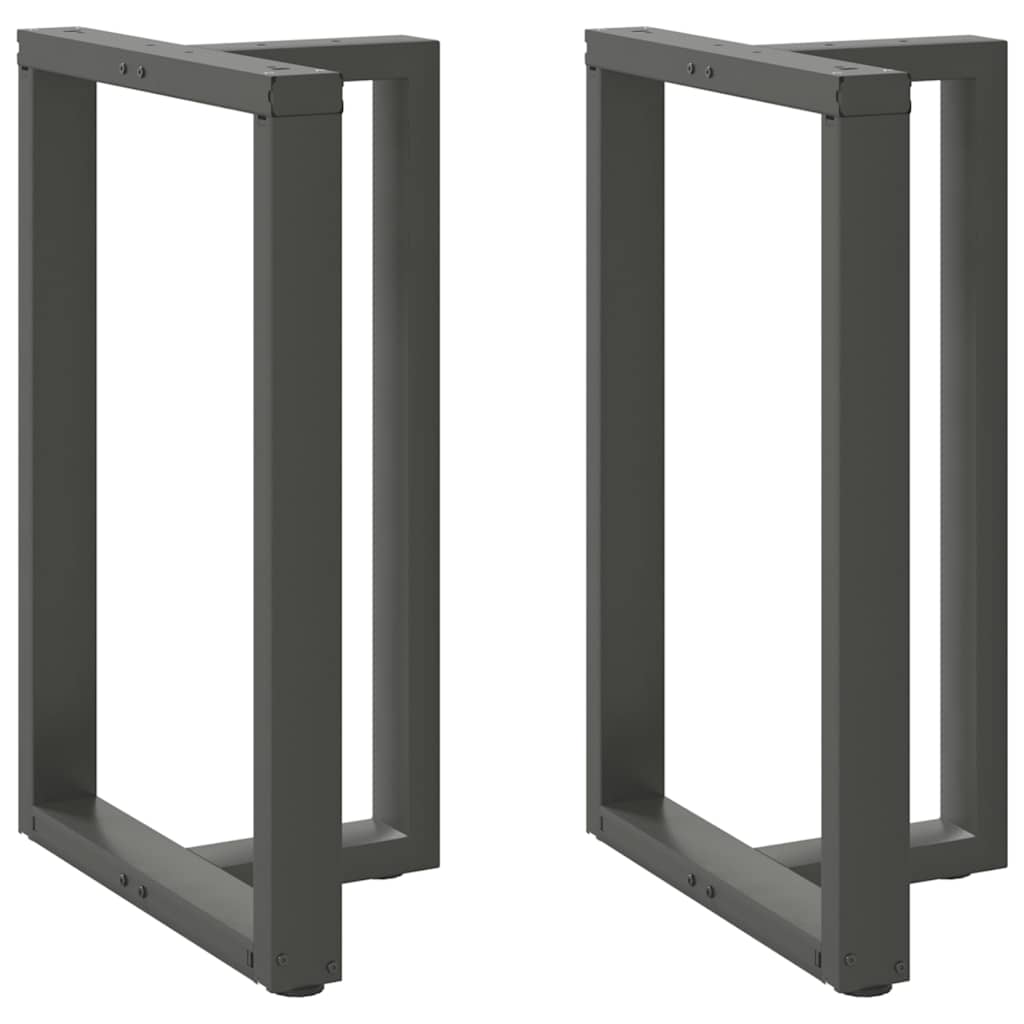 barbordsben T-formet 2 stk. antracit 60x35x(90-91) cm stål