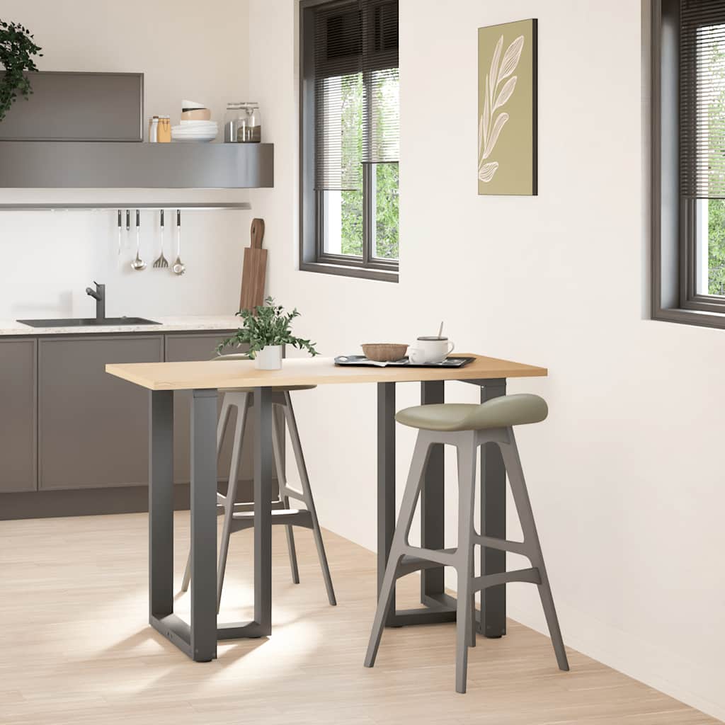 barbordsben T-formet 2 stk. antracit 60x35x(90-91) cm stål