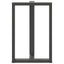 barbordsben T-formet 2 stk. antracit 60x35x(90-91) cm stål