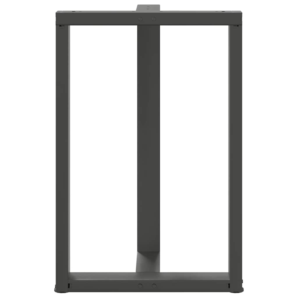barbordsben T-formet 2 stk. antracit 60x35x(90-91) cm stål