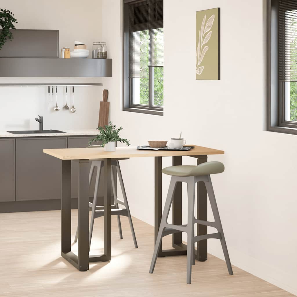 barbordsben T-formet 2 stk. sort 60x35x(90-91) cm stål