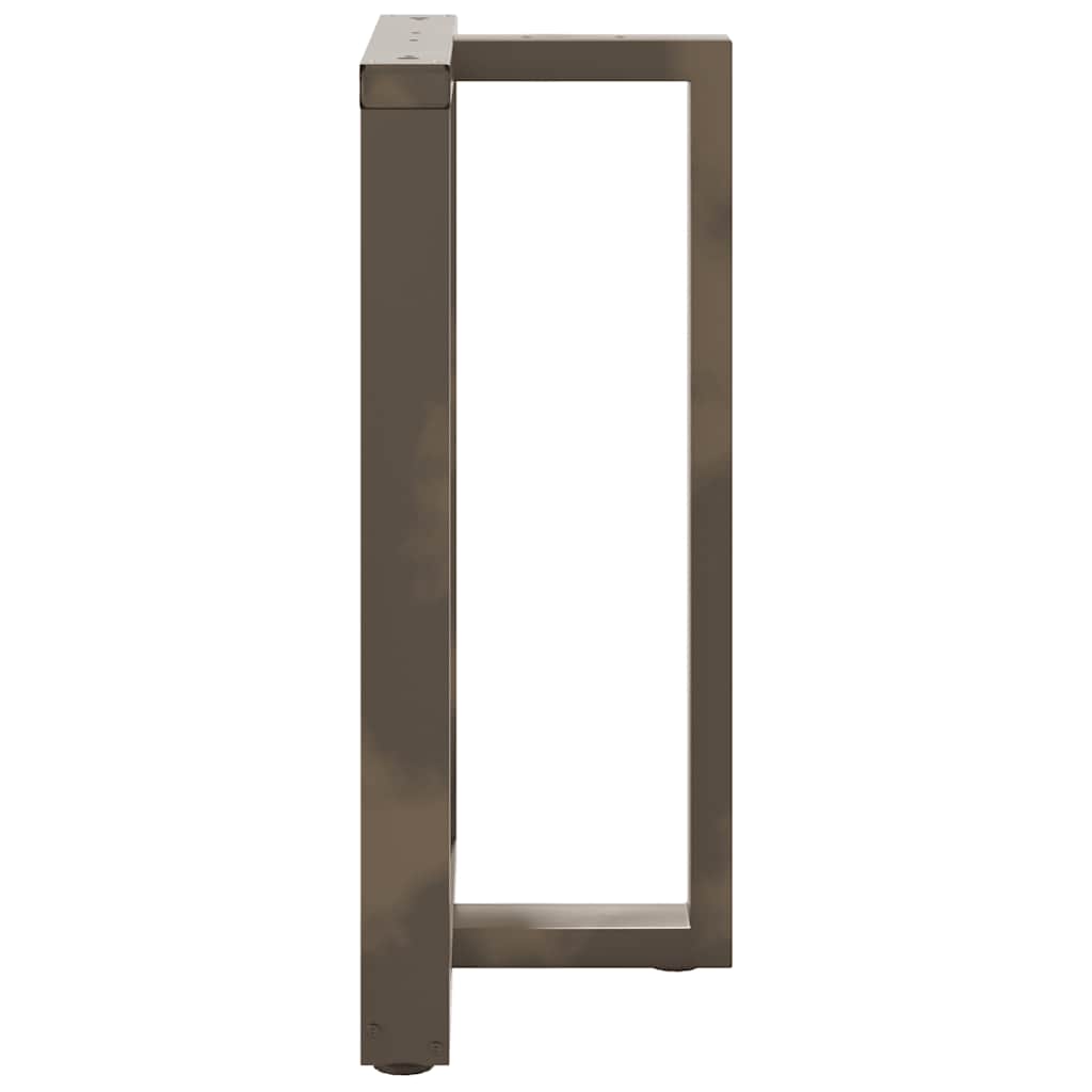 barbordsben T-formet 2 stk. sort 60x35x(90-91) cm stål