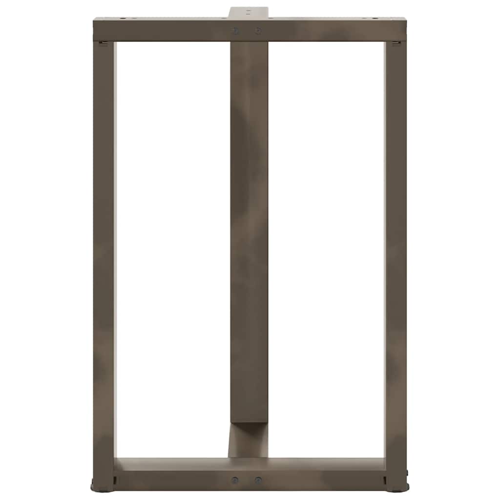 barbordsben T-formet 2 stk. sort 60x35x(90-91) cm stål