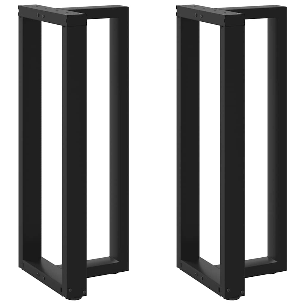 barbordsben T-formet 2 stk. sort 40x35x(100-101) cm stål