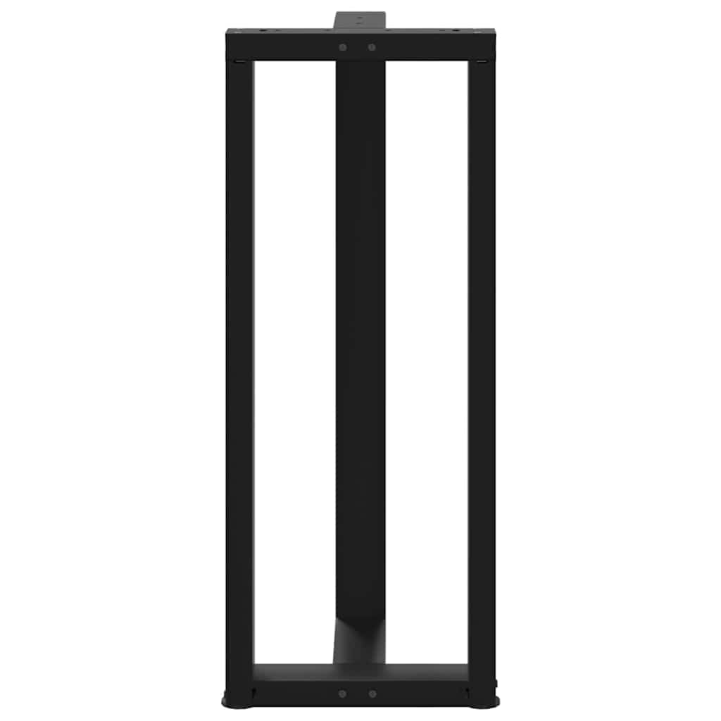barbordsben T-formet 2 stk. sort 40x35x(100-101) cm stål