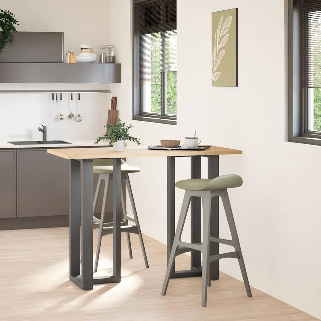 barbordsben T-formet 2 stk. antracit 40x35x(100-101) cm stål