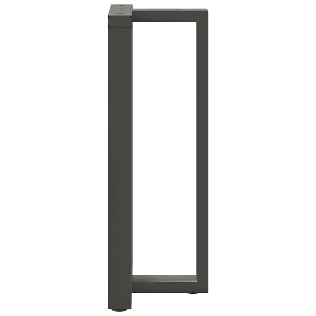 barbordsben T-formet 2 stk. antracit 40x35x(100-101) cm stål