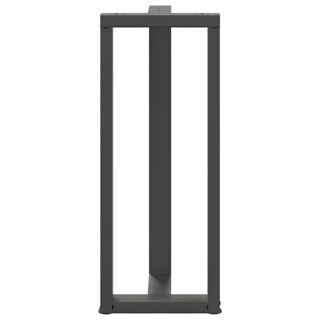 barbordsben T-formet 2 stk. antracit 40x35x(100-101) cm stål