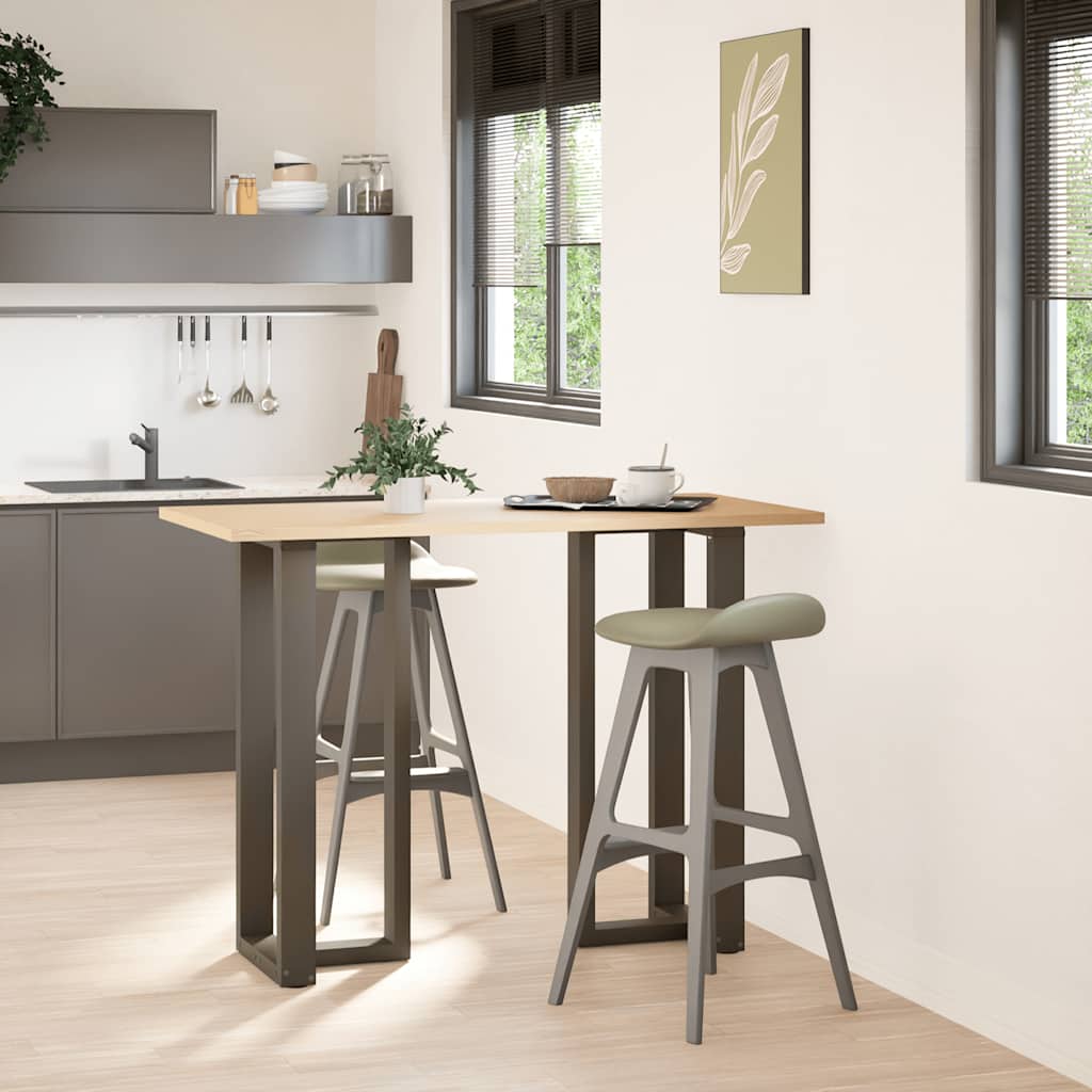 barbordsben T-formet 2 stk. sort 40x35x(100-101) cm stål