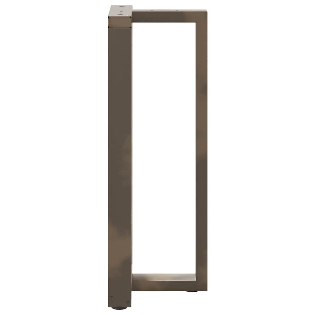 barbordsben T-formet 2 stk. sort 40x35x(100-101) cm stål