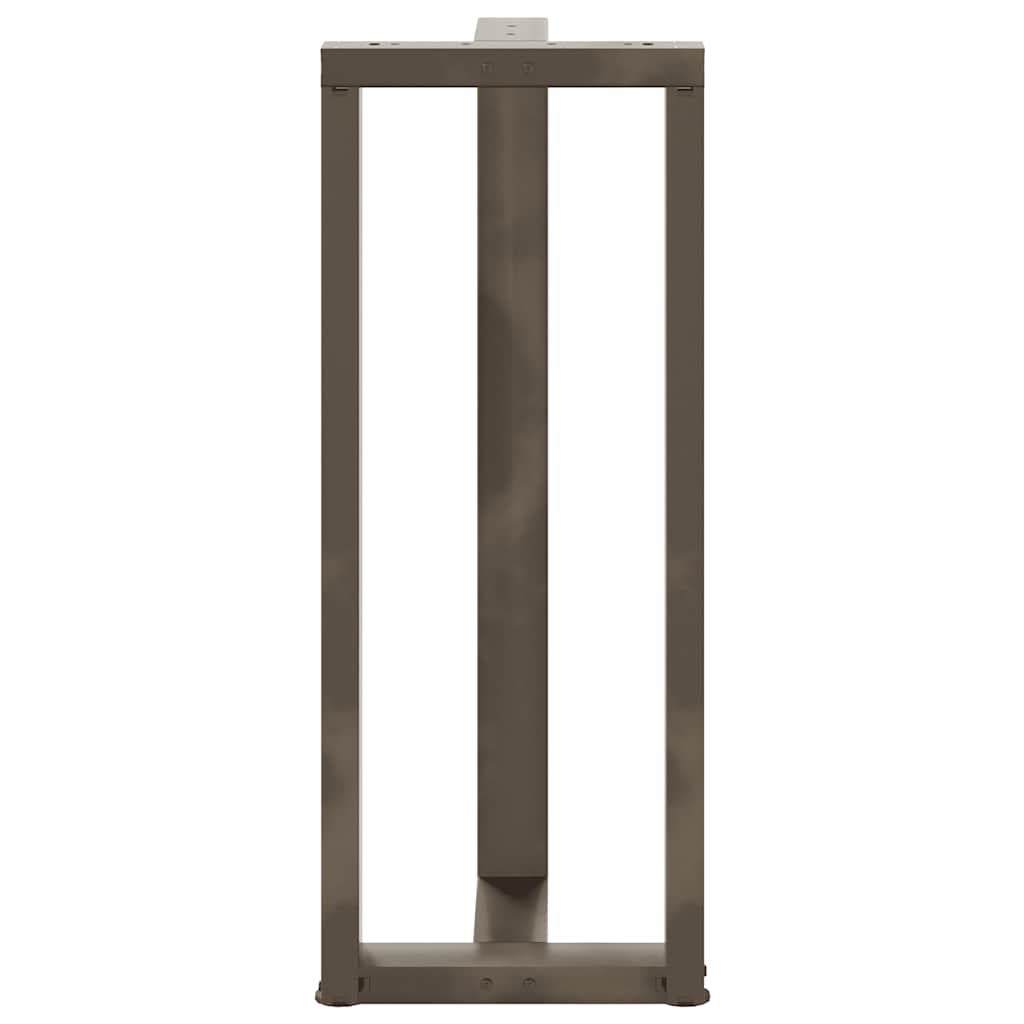 barbordsben T-formet 2 stk. sort 40x35x(100-101) cm stål