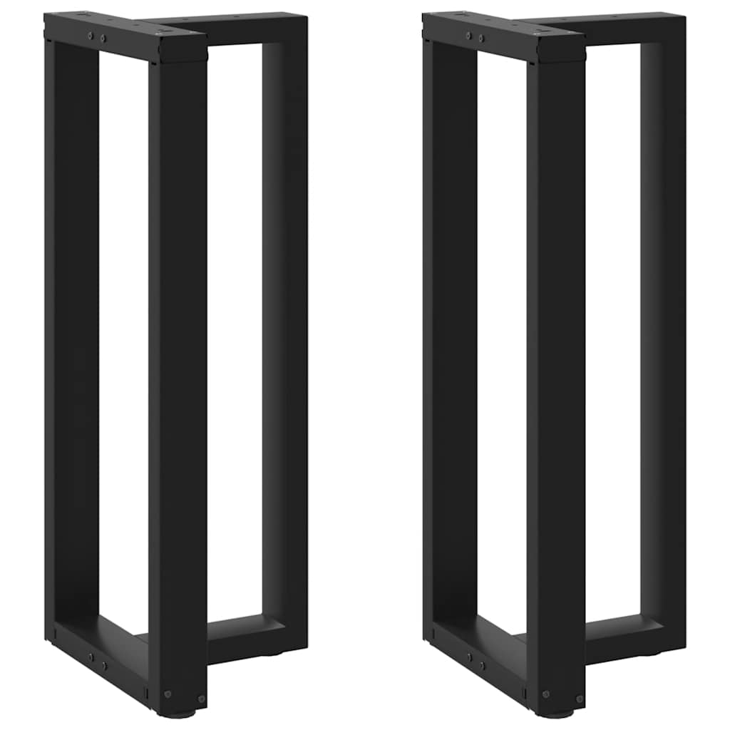 barbordsben T-formet 2 stk. sort 50x35x(100-101) cm stål