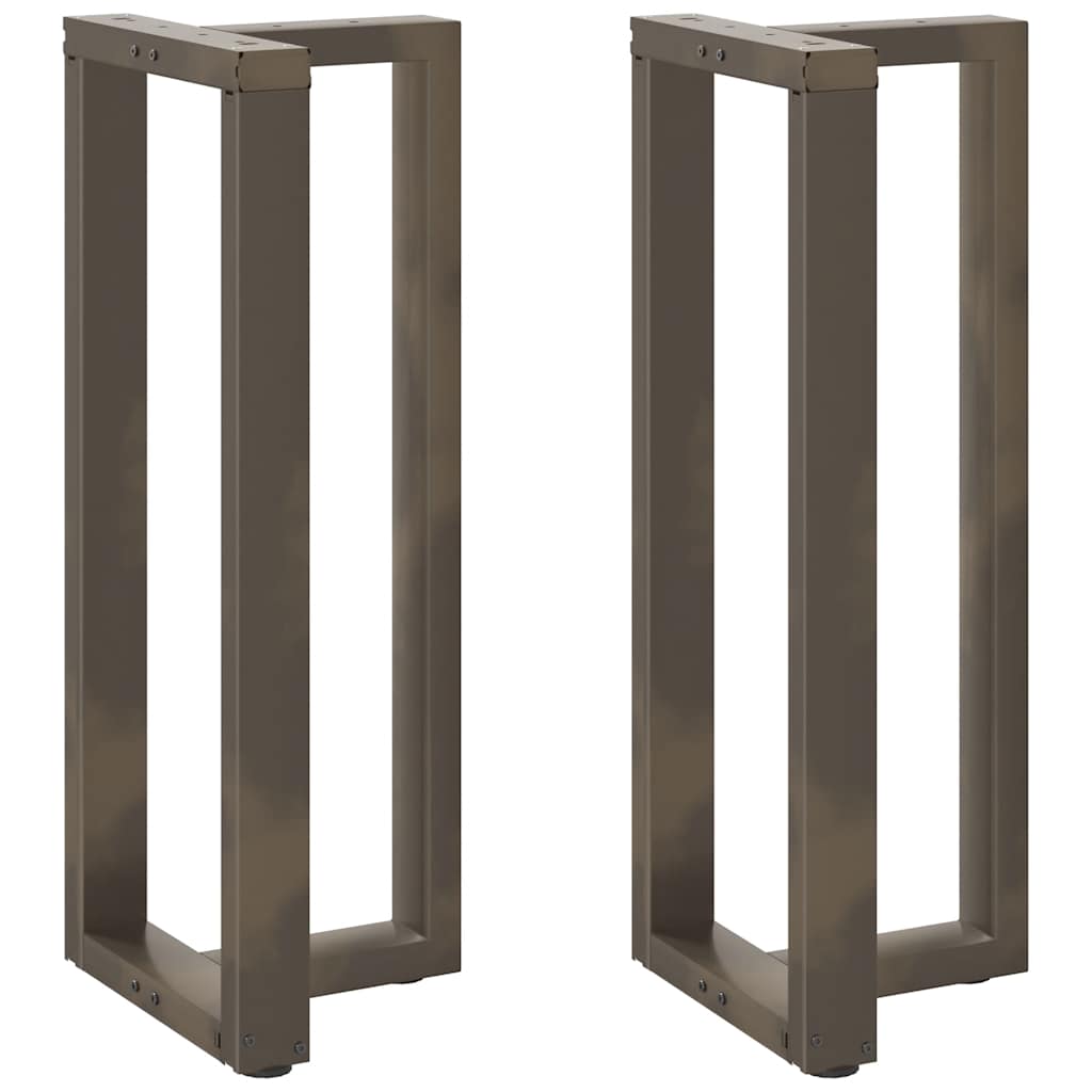 barbordsben T-formet 2 stk. sort 50x35x(100-101) cm stål
