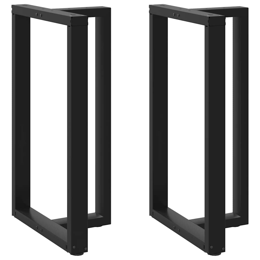 barbordsben T-formet 2 stk. sort 60x35x(100-101) cm stål