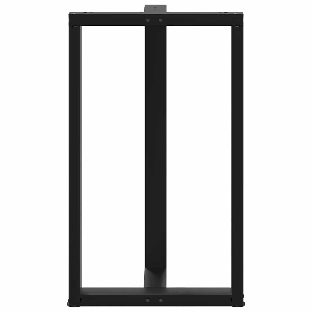 barbordsben T-formet 2 stk. sort 60x35x(100-101) cm stål