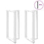 barbordsben T-formet 2 stk. hvid 60x35x(100-101) cm stål