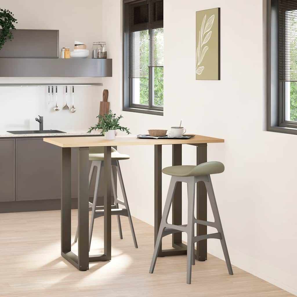 barbordsben T-formet 2 stk. sort 60x35x(100-101) cm stål