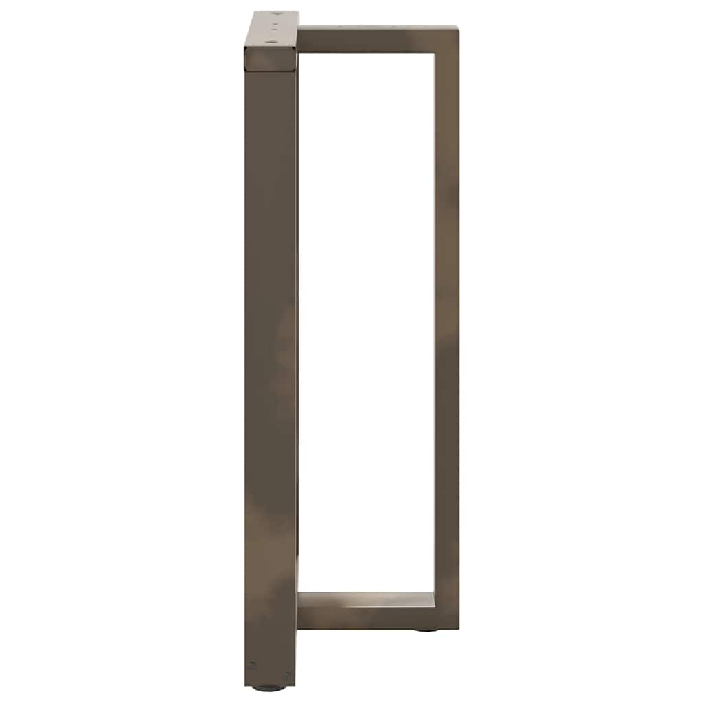 barbordsben T-formet 2 stk. sort 60x35x(100-101) cm stål