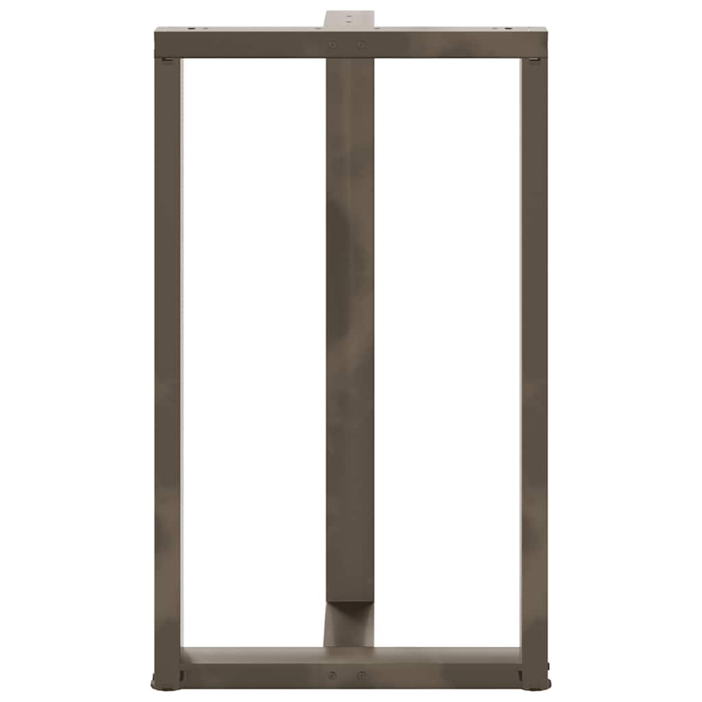 barbordsben T-formet 2 stk. sort 60x35x(100-101) cm stål