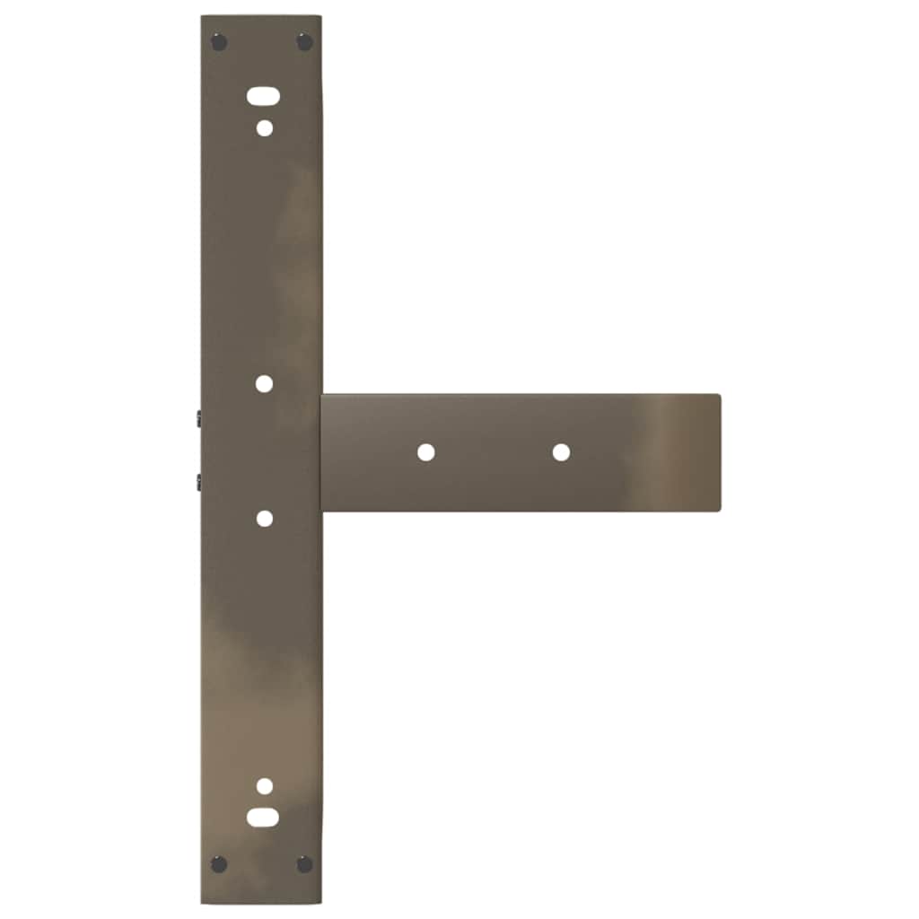 barbordsben T-formet 2 stk. sort 60x35x(100-101) cm stål