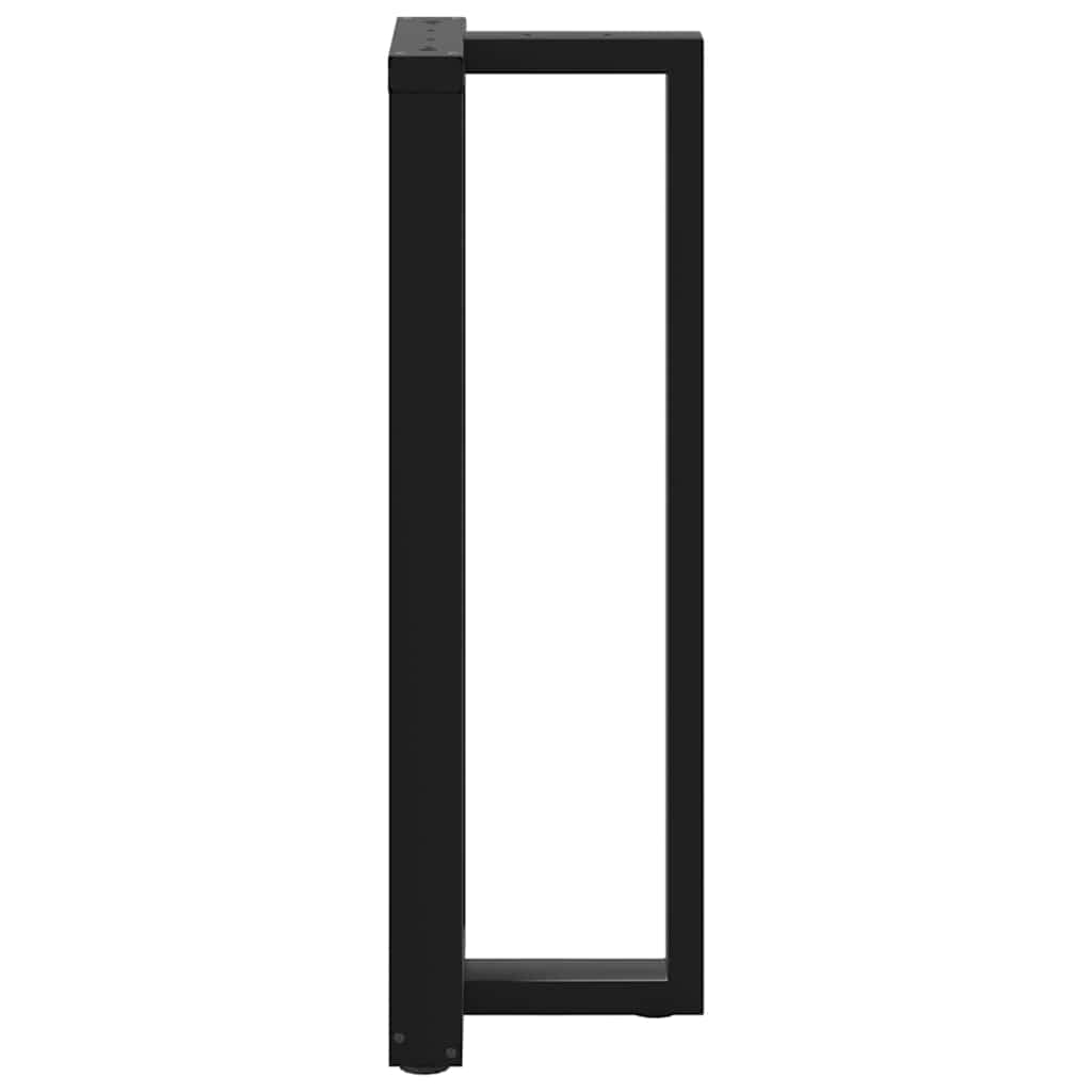 barbordsben T-formet 2 stk. sort 40x35x(110-111) cm stål