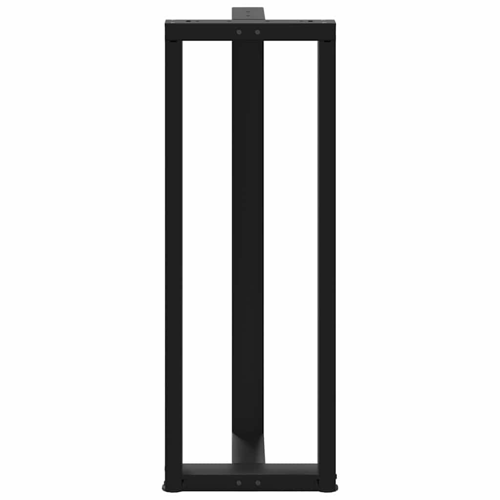 barbordsben T-formet 2 stk. sort 40x35x(110-111) cm stål
