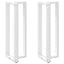 barbordsben T-formet 2 stk. hvid 40x35x(110-111) cm stål
