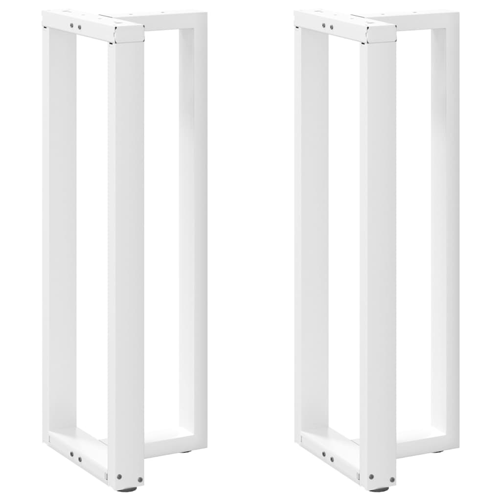barbordsben T-formet 2 stk. hvid 40x35x(110-111) cm stål