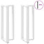 barbordsben T-formet 2 stk. hvid 40x35x(110-111) cm stål