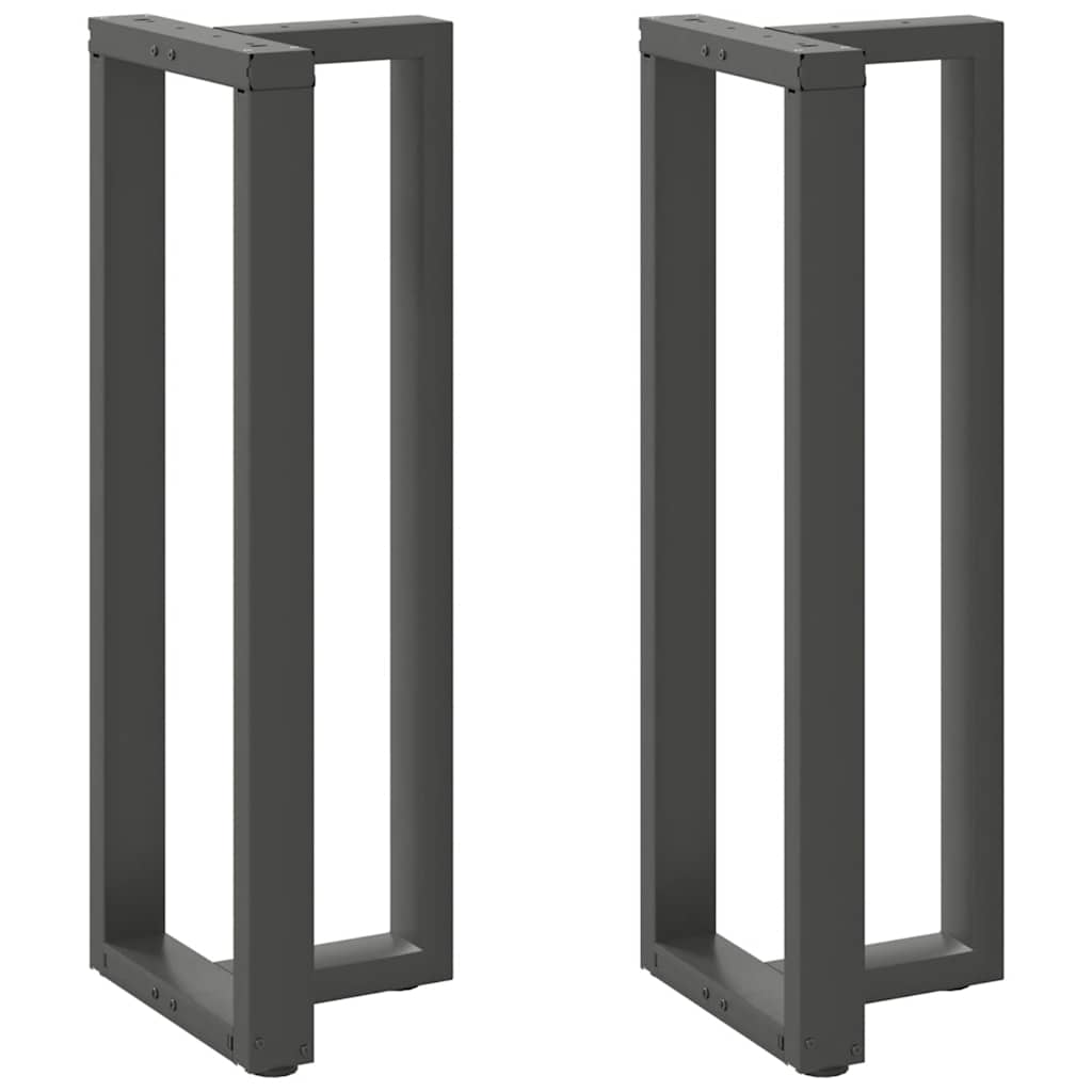 barbordsben T-formet 2 stk. antracit 40x35x(110-111) cm stål