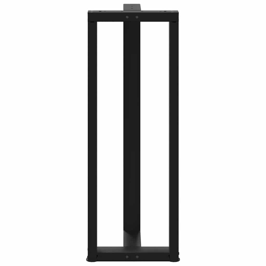 barbordsben T-formet 2 stk. sort 50x35x(110-111) cm stål