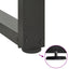 barbordsben T-formet 2 stk. antracit 50x35x(110-111) cm stål