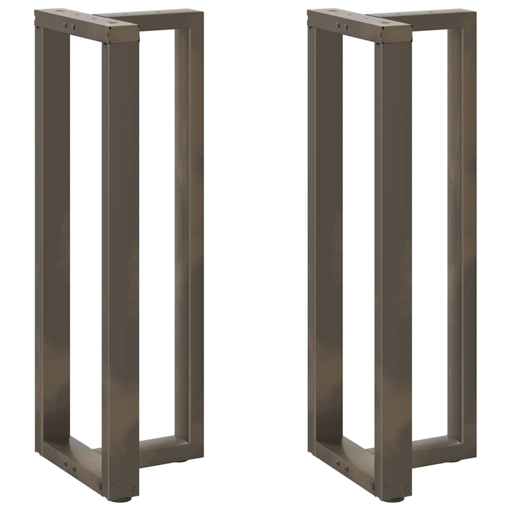 barbordsben T-formet 2 stk. sort 50x35x(110-111) cm stål