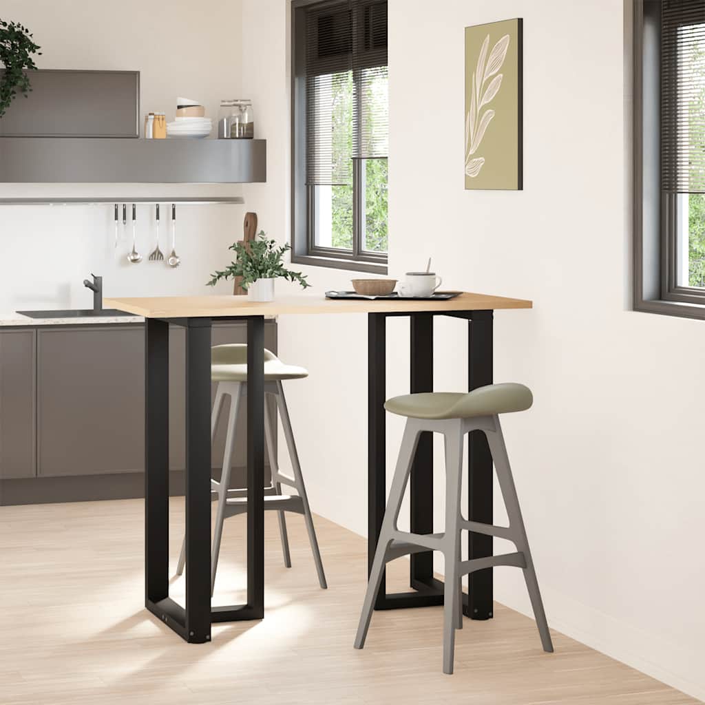 barbordsben T-formet 2 stk. sort 60x35x(110-111) cm stål