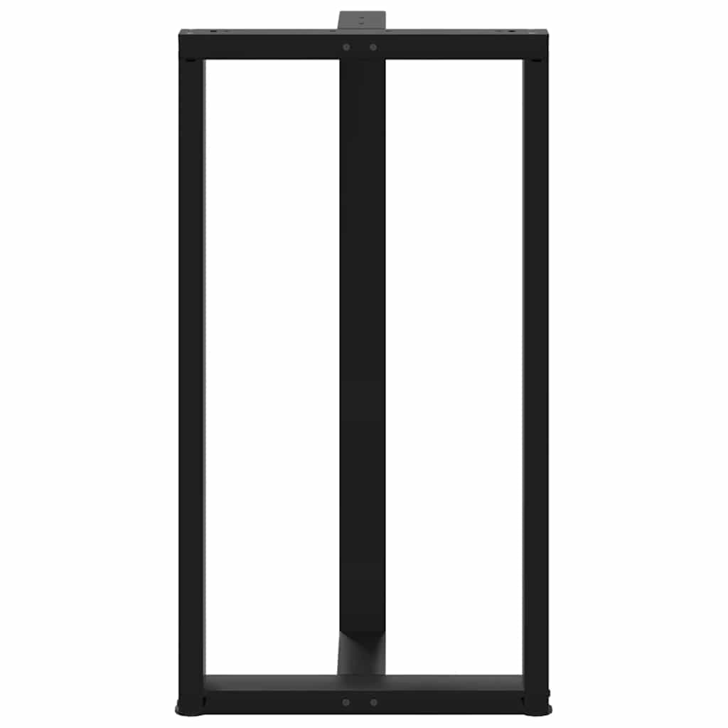 barbordsben T-formet 2 stk. sort 60x35x(110-111) cm stål