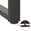 barbordsben T-formet 2 stk. antracit 60x35x(110-111) cm stål