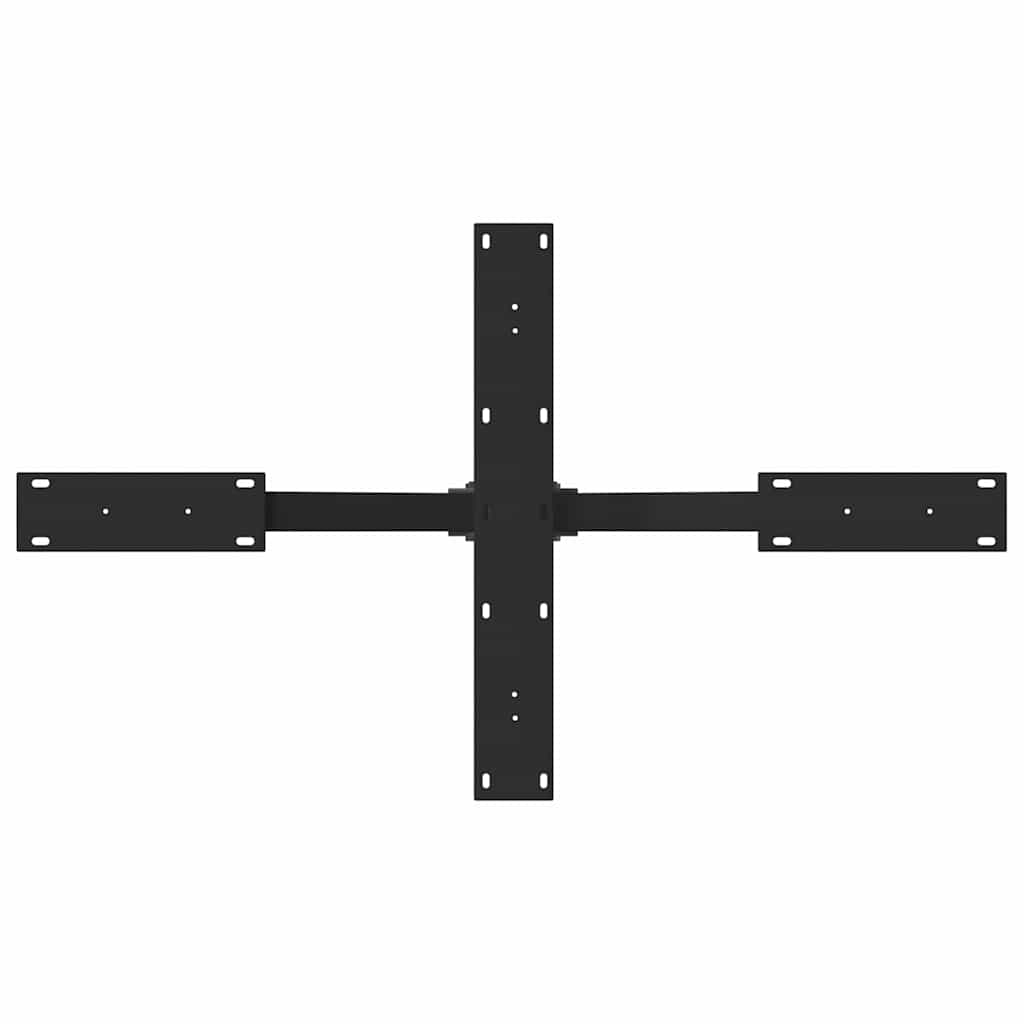 sofabordben edderkopformet sort 98x58x(42-43) cm stål