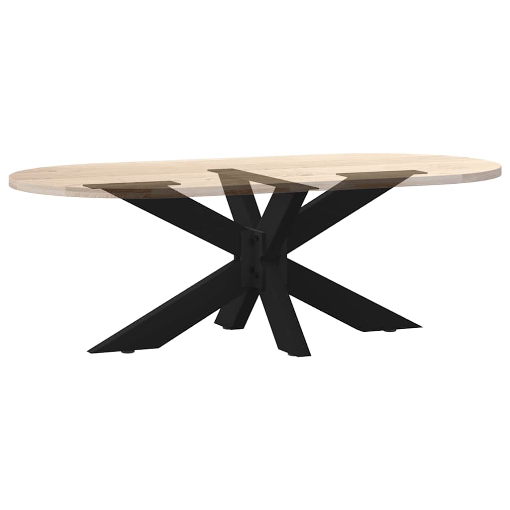 sofabordben edderkopformet sort 98x58x(42-43) cm stål