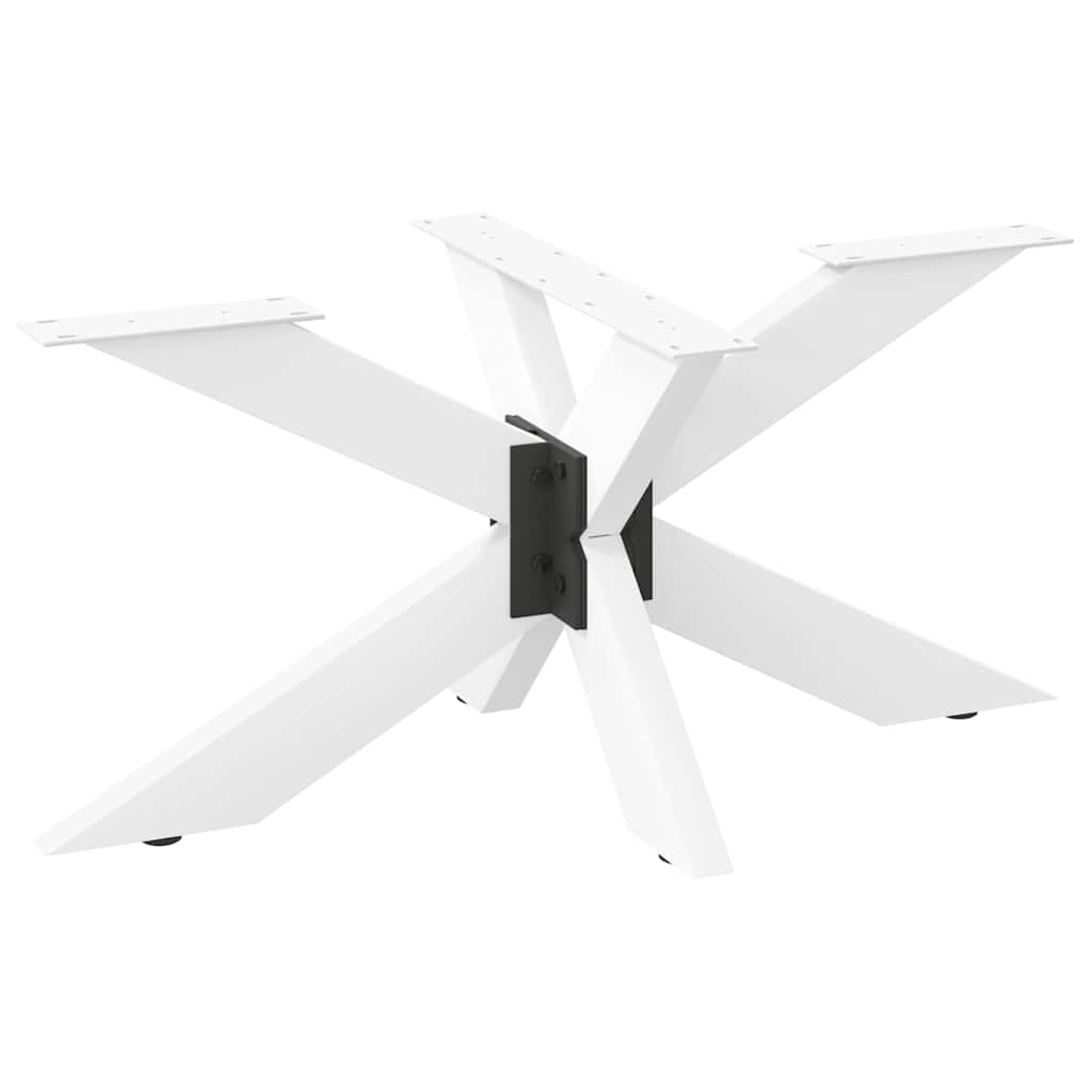 sofabordben edderkopformet hvid 98x58x(42-43) cm stål