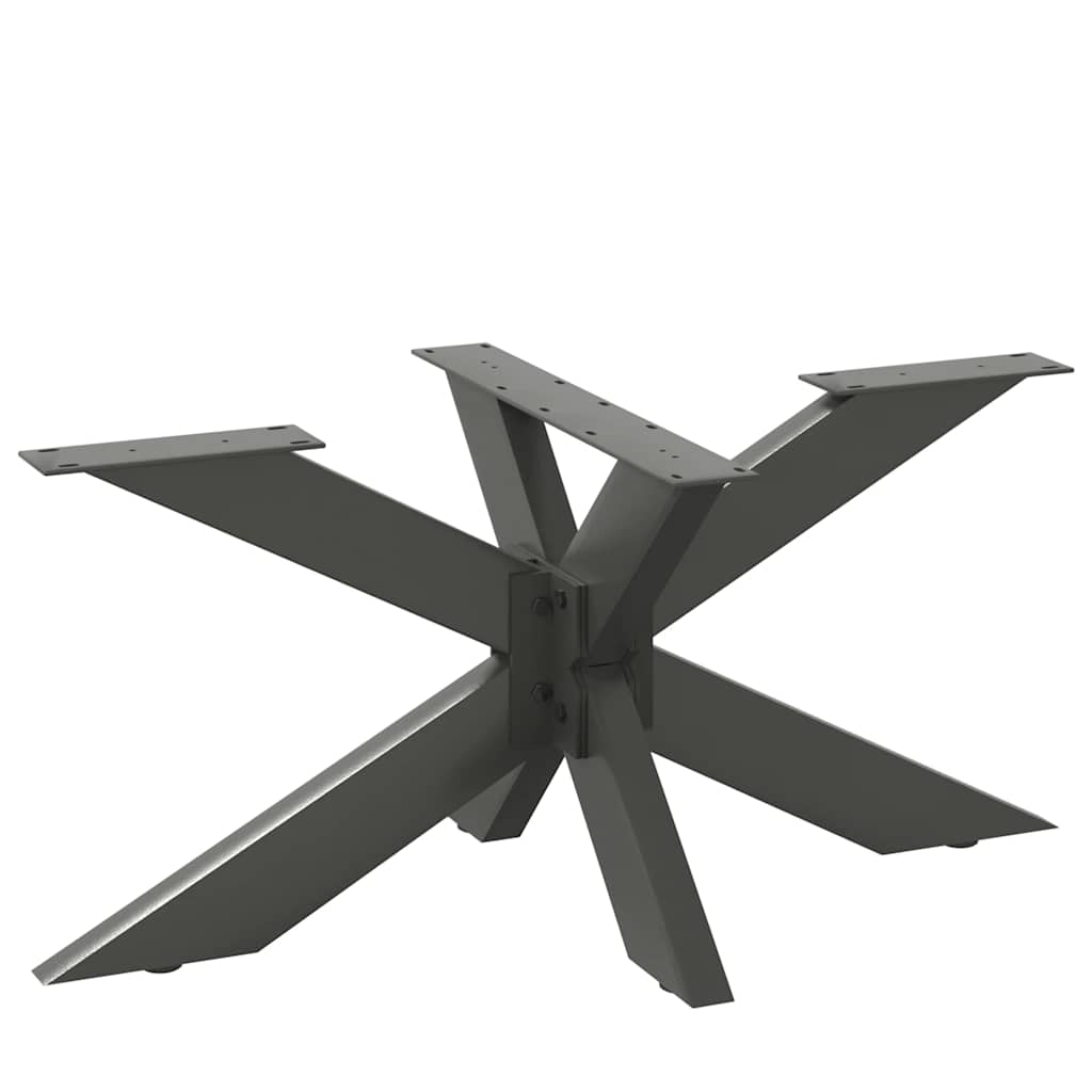 sofabordben edderkopformet antracit 98x58x(42-43) cm stål