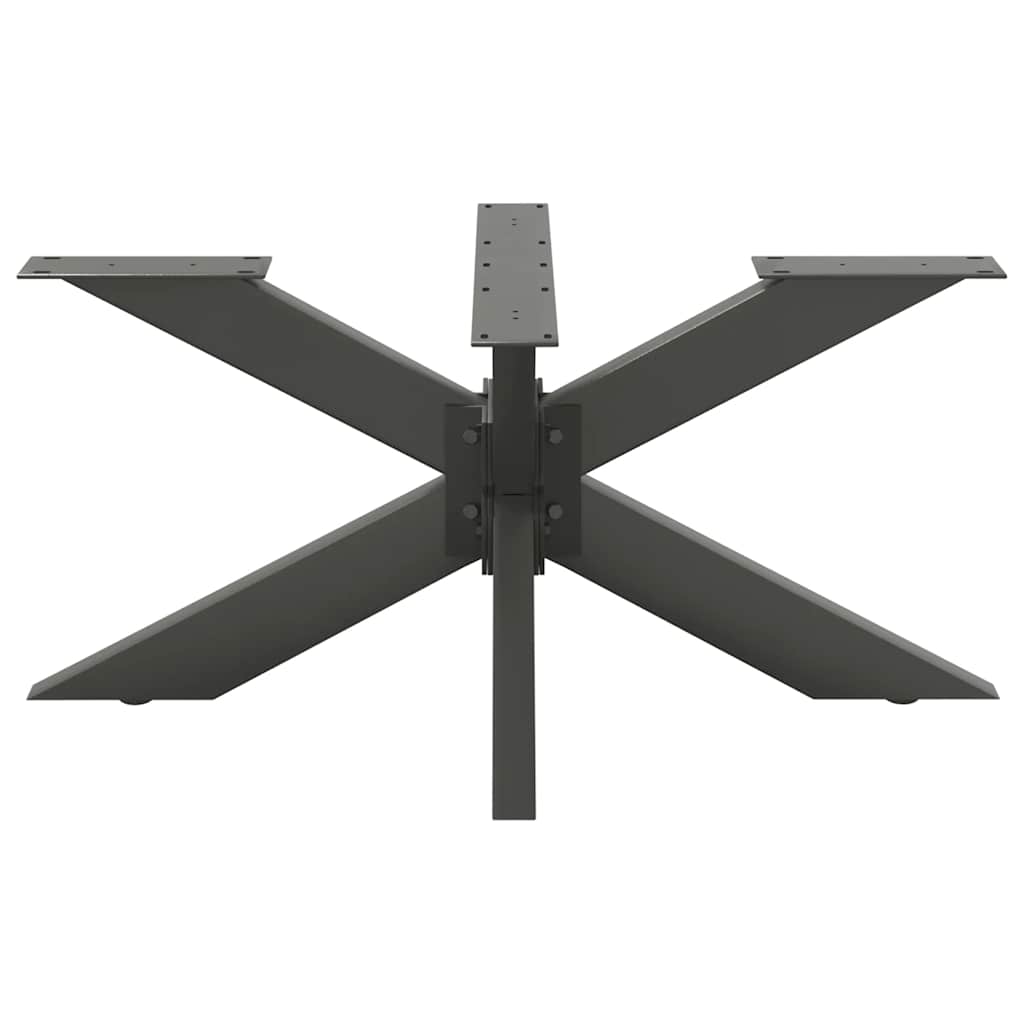 sofabordben edderkopformet antracit 98x58x(42-43) cm stål