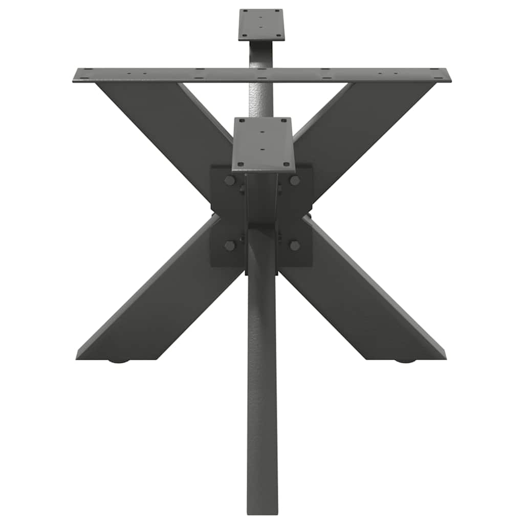 sofabordben edderkopformet antracit 98x58x(42-43) cm stål