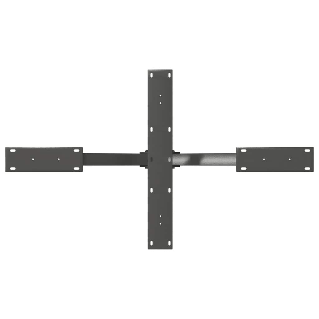 sofabordben edderkopformet antracit 98x58x(42-43) cm stål