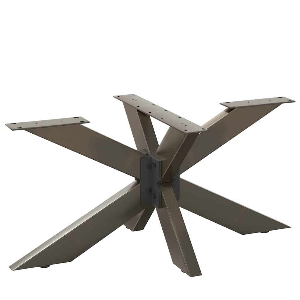 sofabordben edderkopformet sort 98x58x(42-43) cm stål