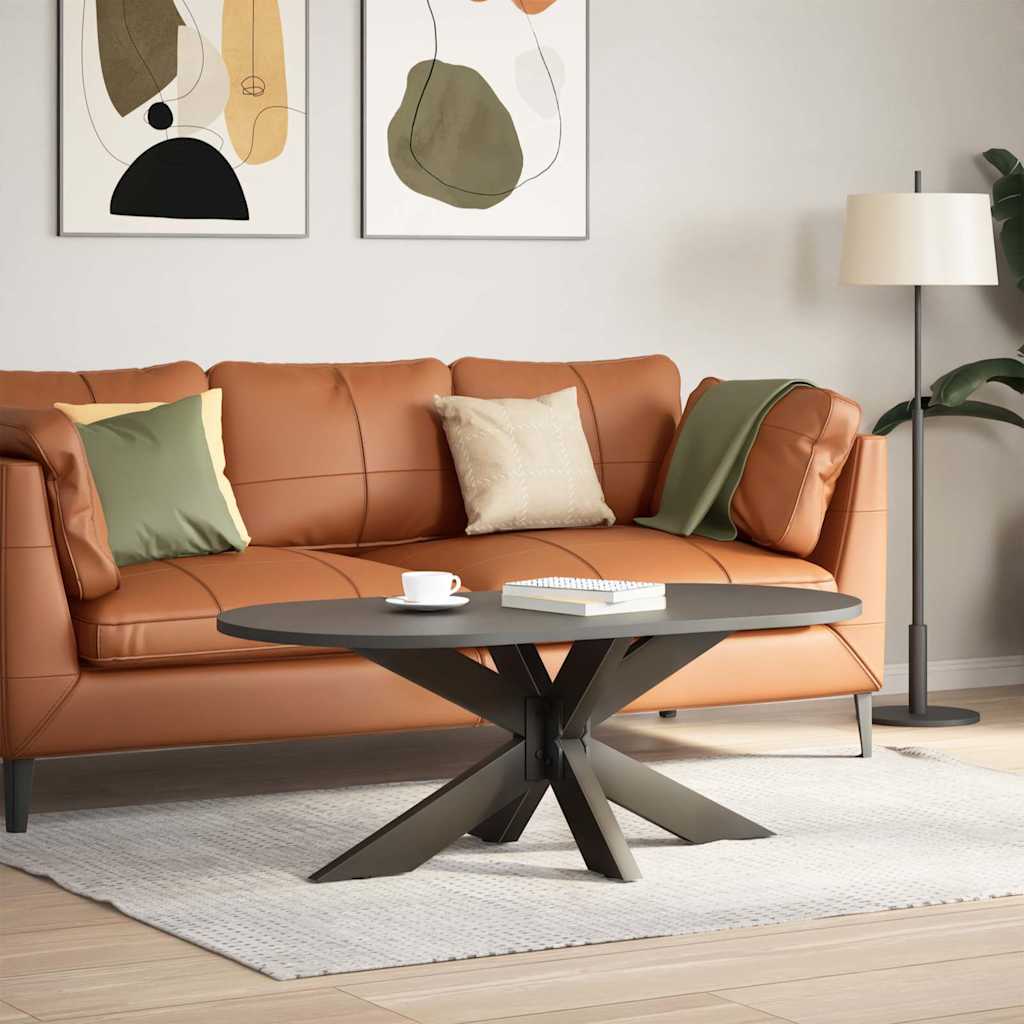 sofabordben edderkopformet sort 98x58x(42-43) cm stål