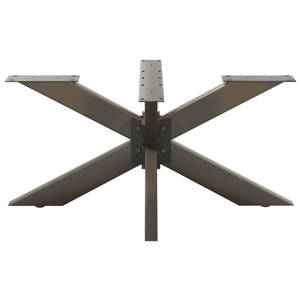 sofabordben edderkopformet sort 98x58x(42-43) cm stål