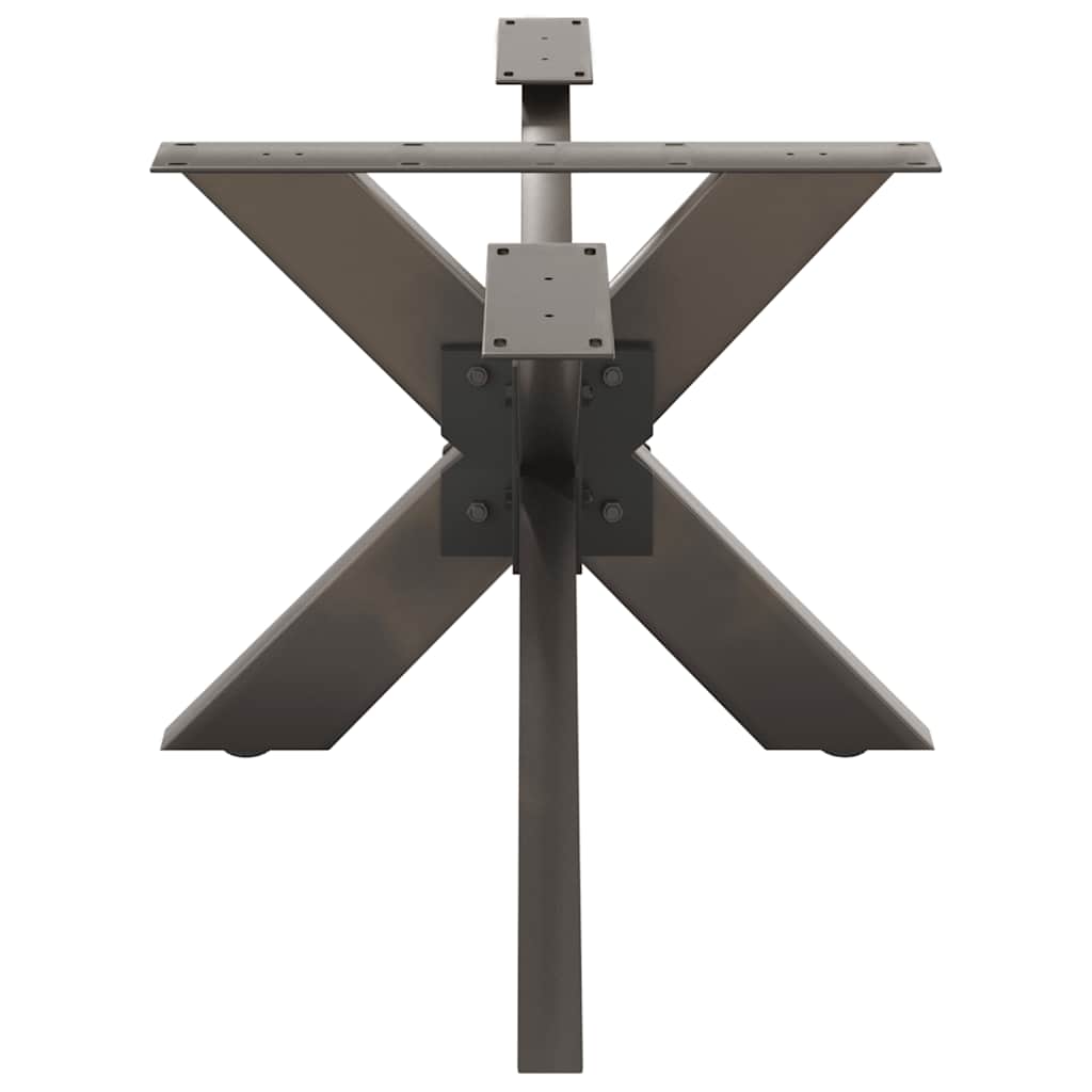 sofabordben edderkopformet sort 98x58x(42-43) cm stål