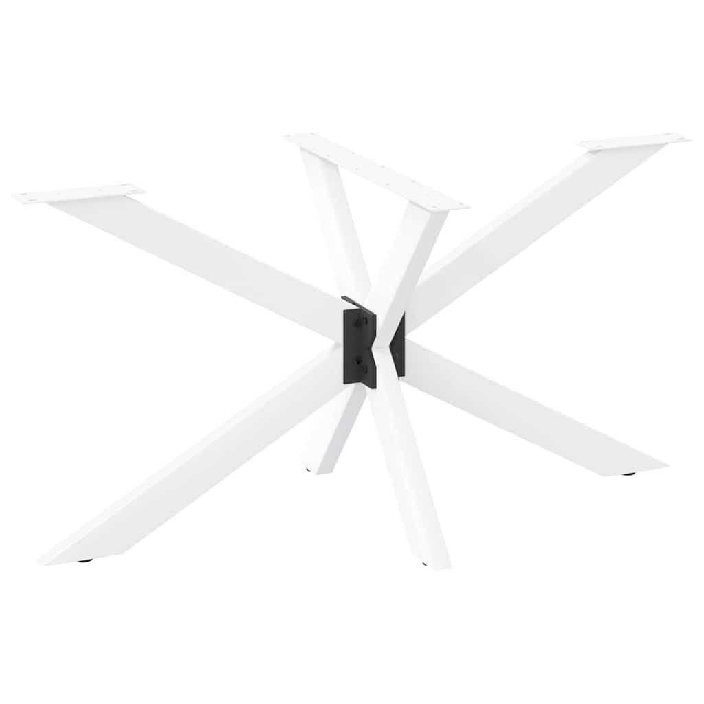 spisebordben edderkopformet hvid 120x68x(72-73) cm stål